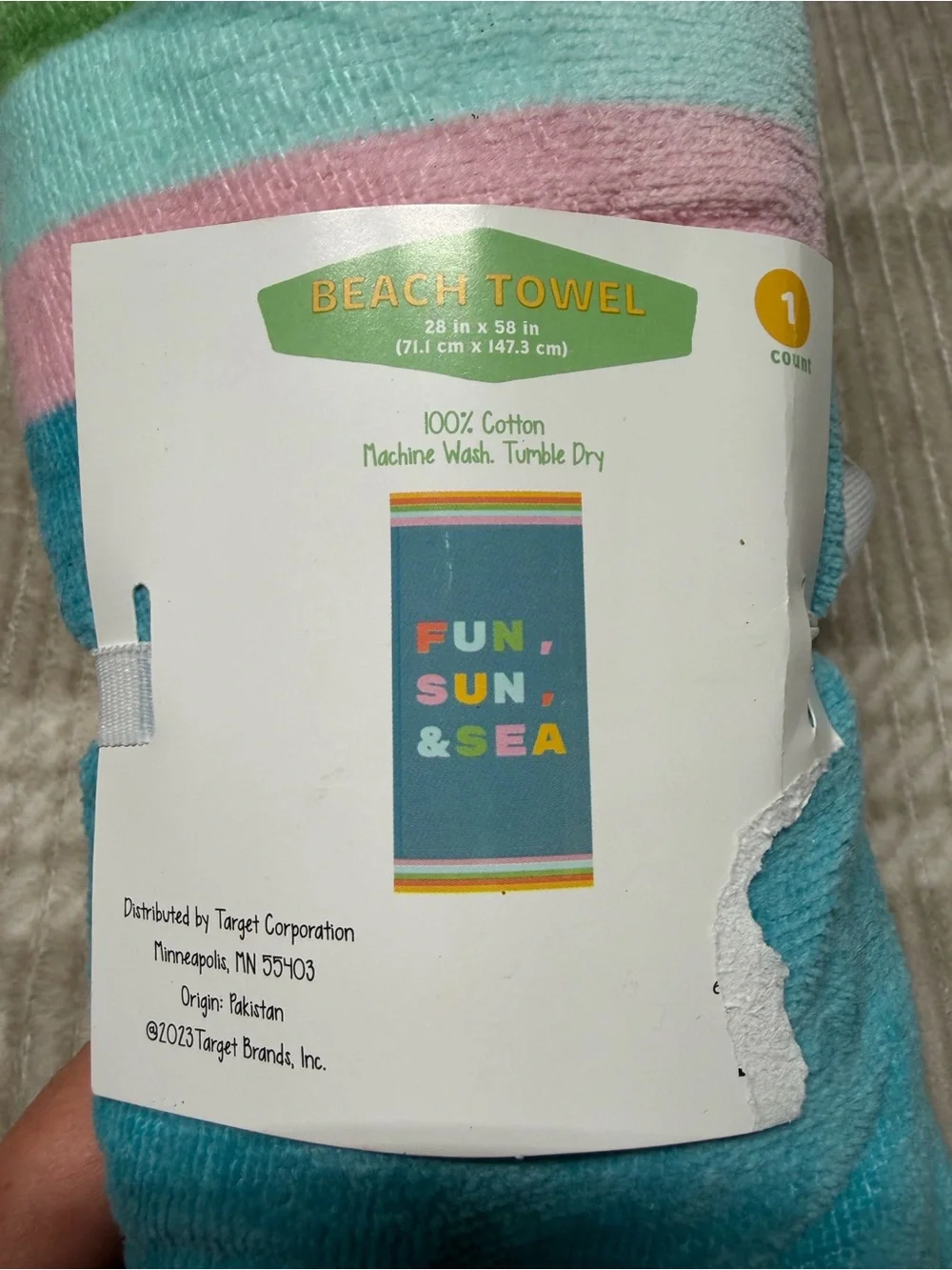 Men's Striped Beach Towel Boxer Briefs - Turquoise & Multicolor